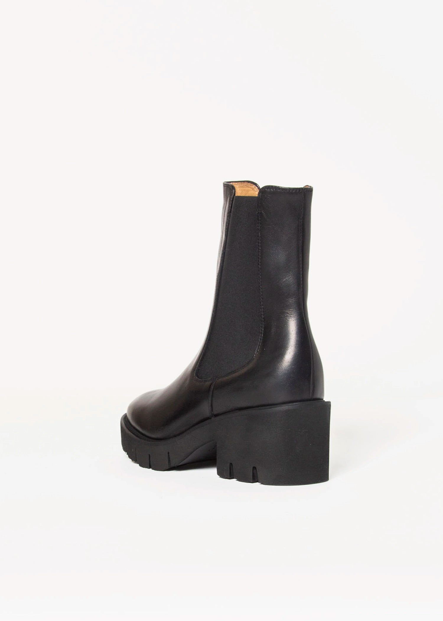 swatch_Black Leather chelsea boot shoes