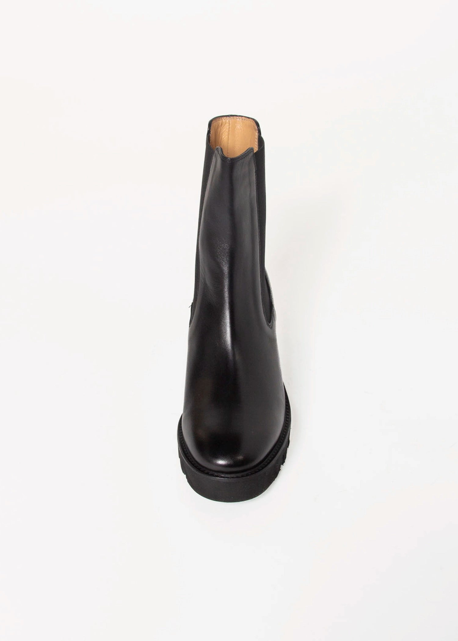 swatch_Black Leather chelsea boot shoes