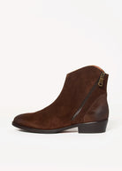 swatch_Brown Suede ankle boot shoes