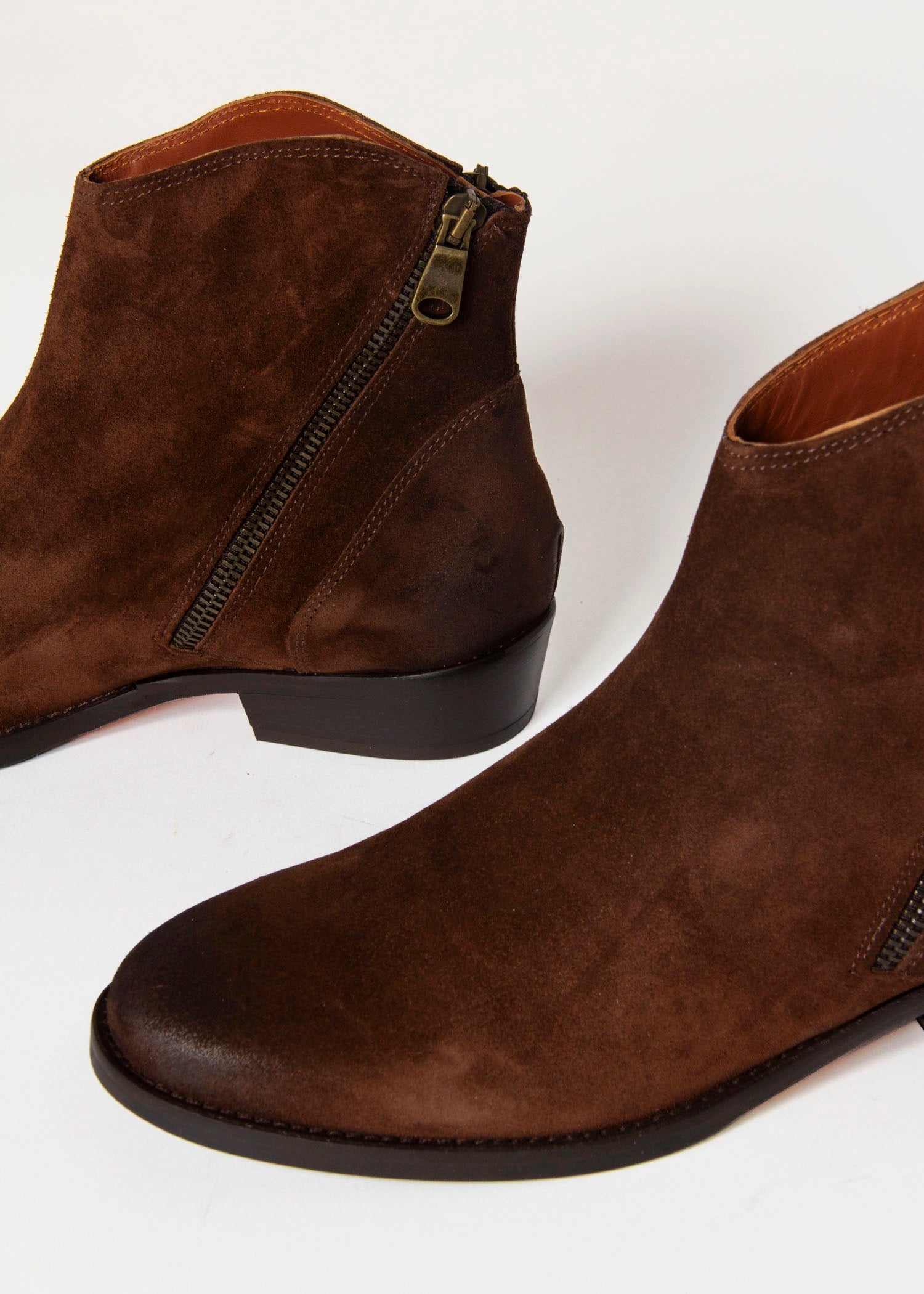 swatch_Brown Suede ankle boot shoes