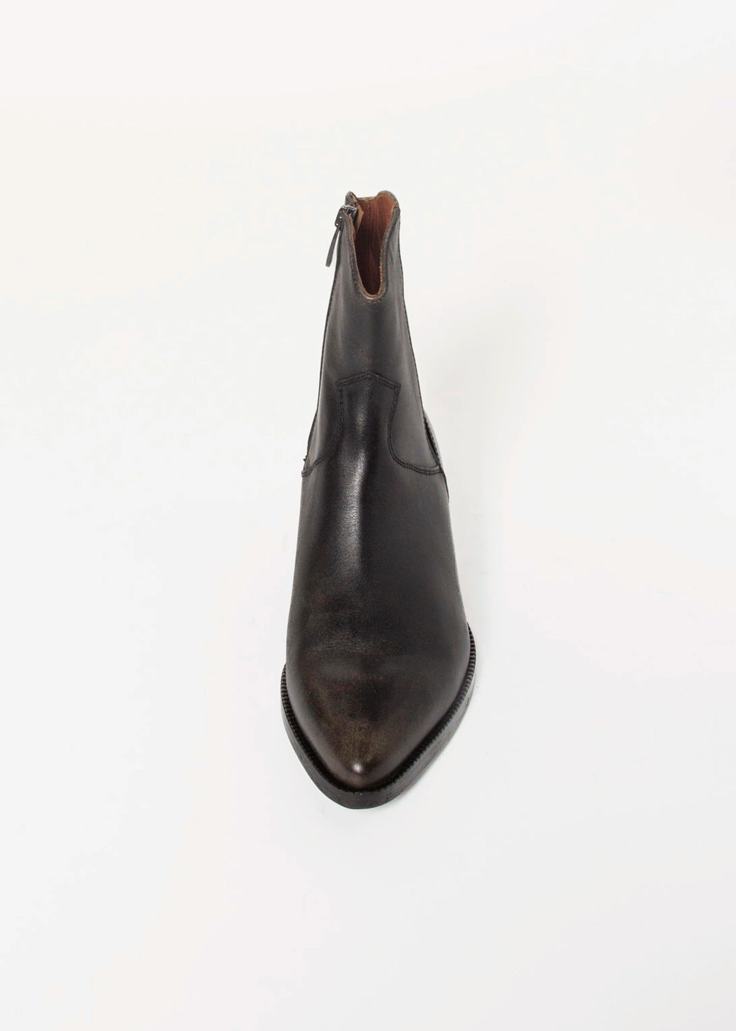 swatch_Black Leather western boot shoes