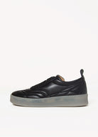 swatch_Black Leather sneaker