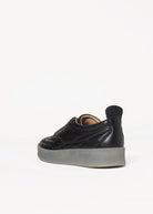 swatch_Black Leather sneaker