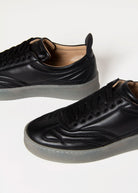 swatch_Black Leather sneaker