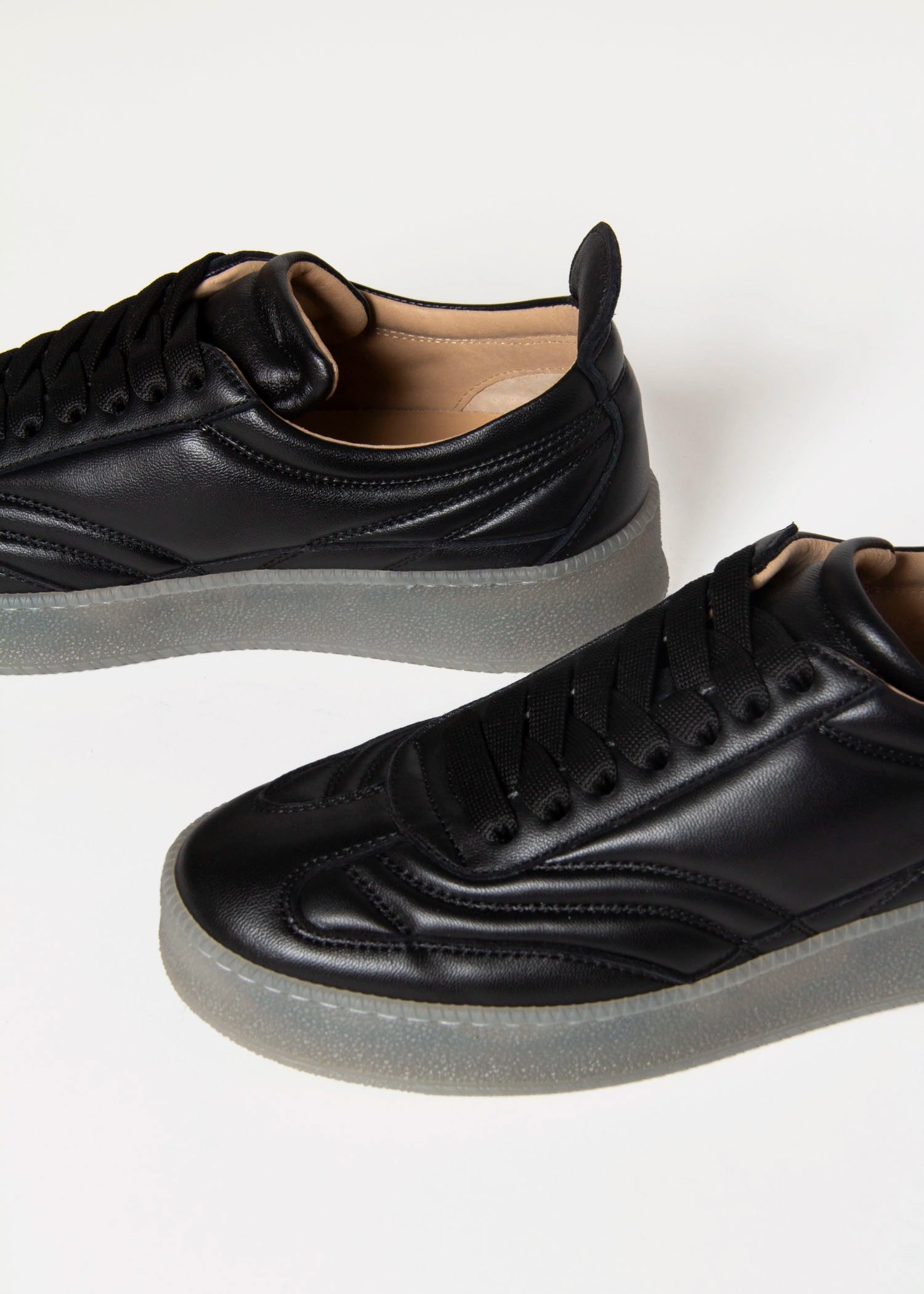 swatch_Black Leather sneaker