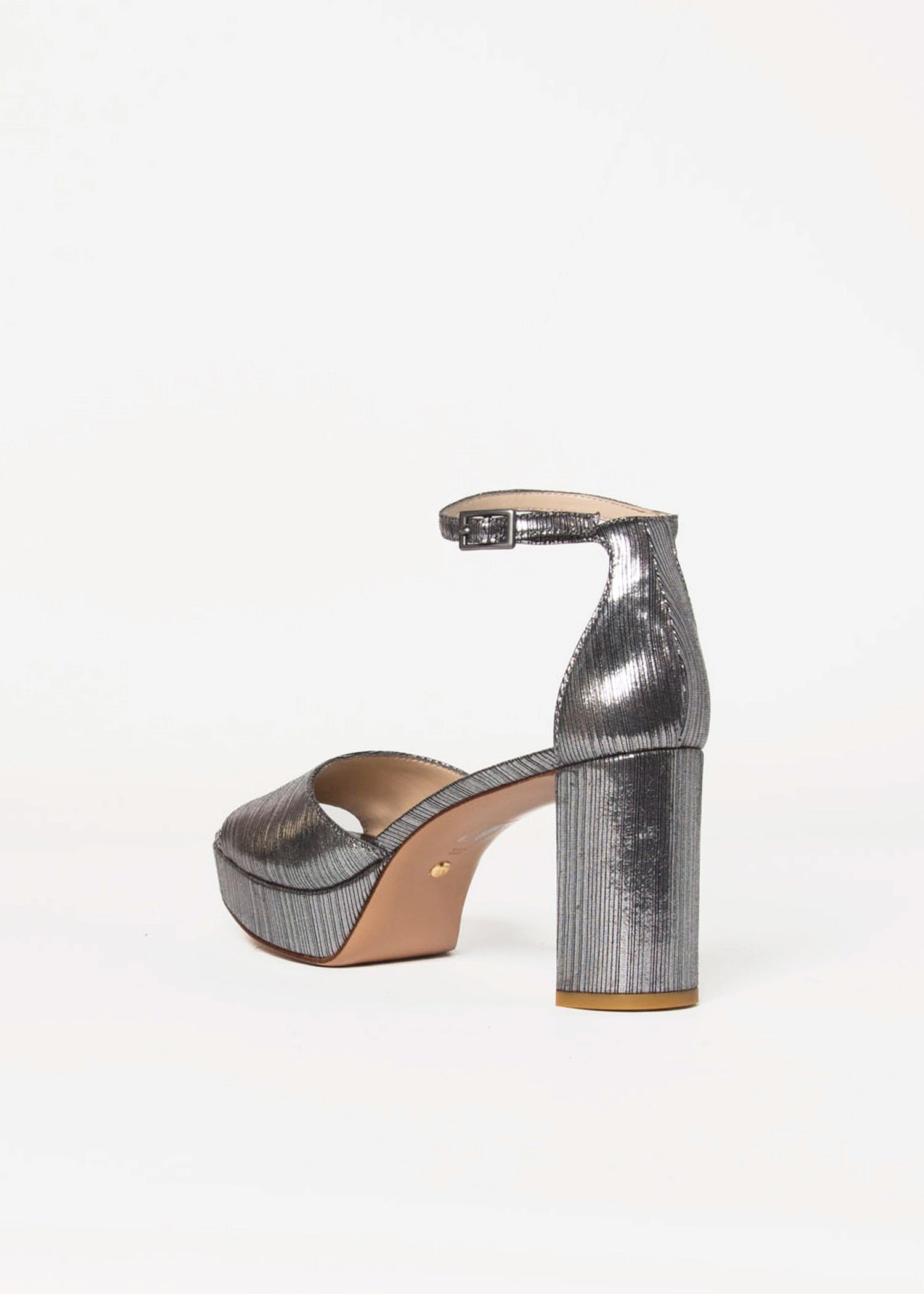 swatch_Pewter pearly platform sandal shoes