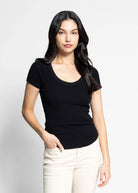 swatch_black julie scoop neck rib tee apparel
