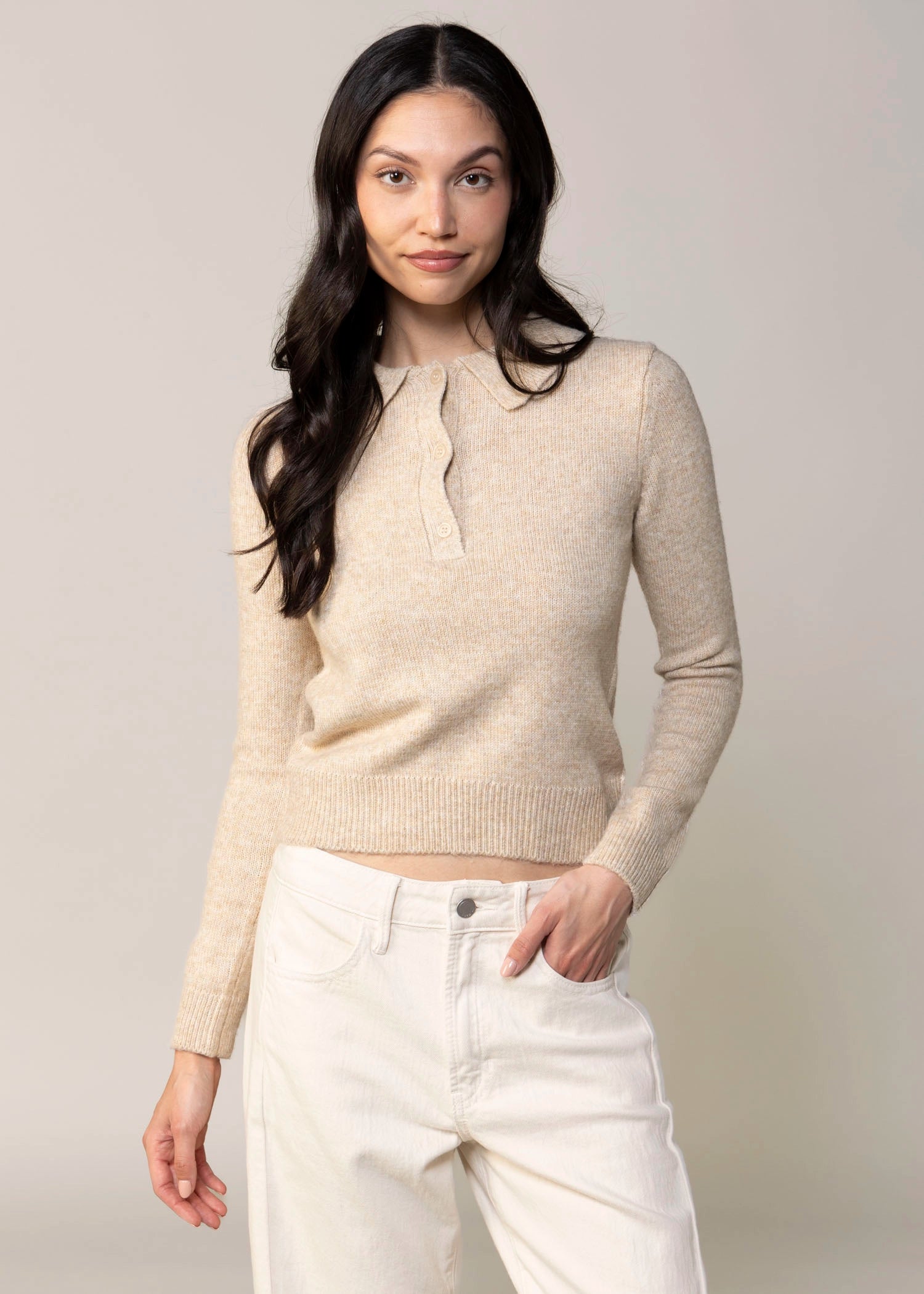 swatch_Dune stitches and stripes leo polo sweater