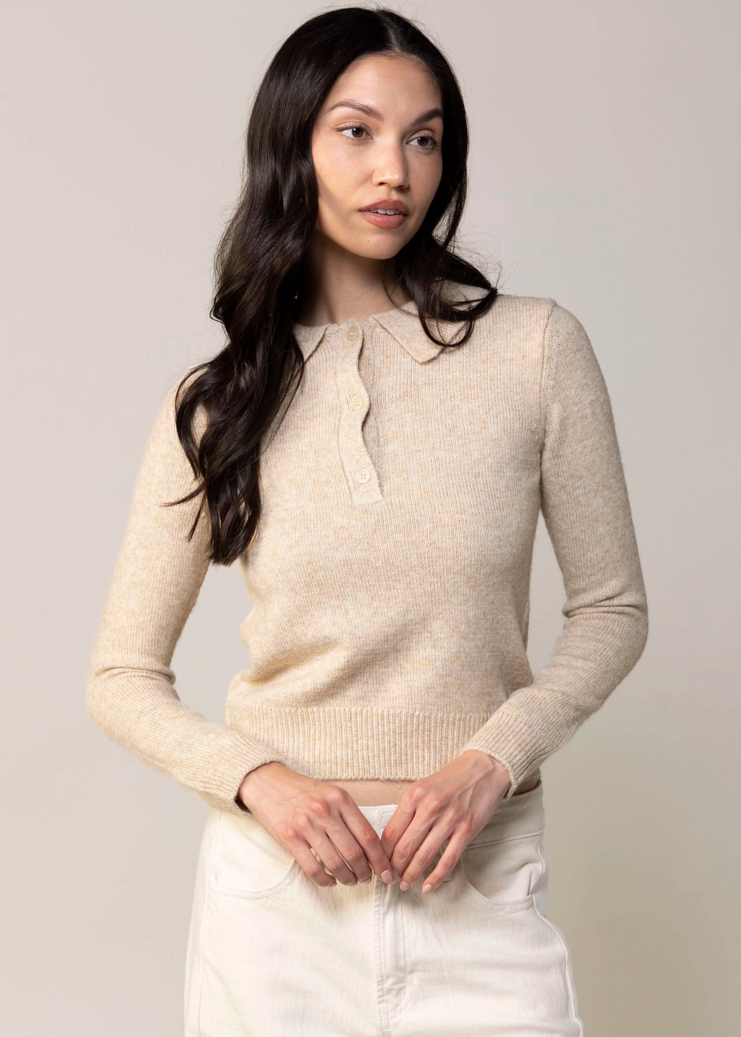 swatch_Dune stitches and stripes leo polo sweater