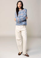 swatch_Blue sadie and sage hudson striped crewneck sweater