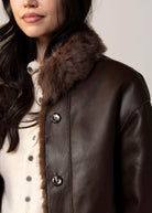 swatch_Chocolate fifteen twenty mackenzie faux leather and fur reversible jacket