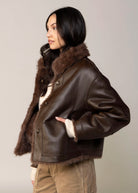 swatch_Chocolate fifteen twenty mackenzie faux leather and fur reversible jacket