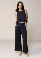 swatch_Navy/Ivory sage the label legacy pinstripe pant