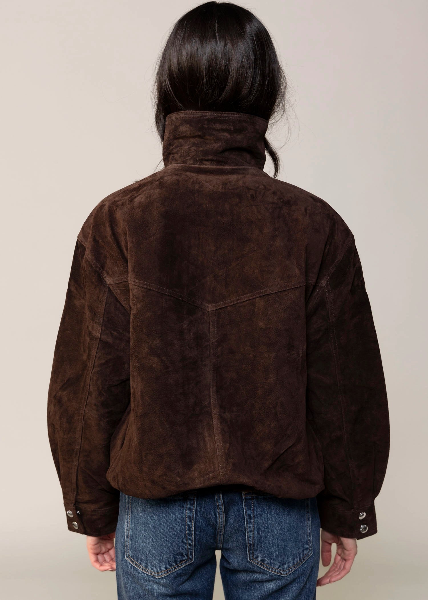 swatch_Brown blank nyc suede funnel neck jacket