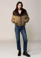 swatch_Olive blank nyc in rotation faux fur and nylon jacket