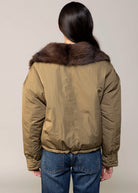 swatch_Olive blank nyc in rotation faux fur and nylon jacket
