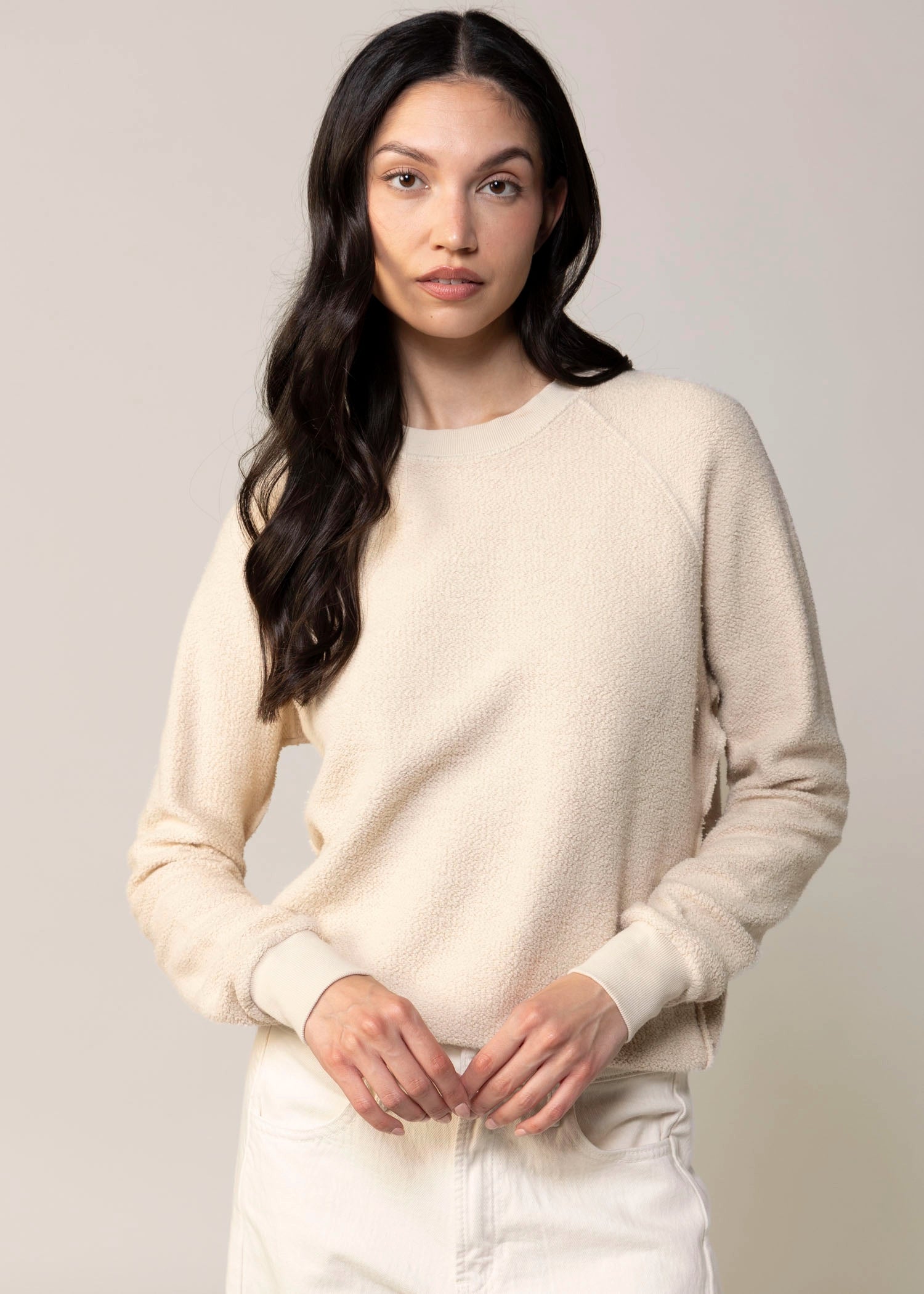swatch_Whitecap Grey perfect white tee ziggy reverse fleece sweatshirt