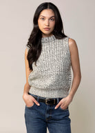 swatch_Ivory/Black sage the label williams sleeveless sweater