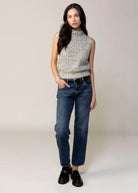 swatch_Ivory/Black sage the label williams sleeveless sweater