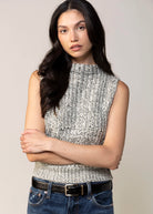 swatch_Ivory/Black sage the label williams sleeveless sweater