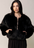swatch_Black blank nyc cropped faux fur jacket in rotaion