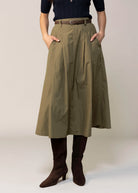 swatch_Olive sadie and sage cotton midi skirt