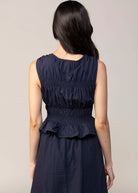 swatch_Navy sadie and sage central park ruched tank
