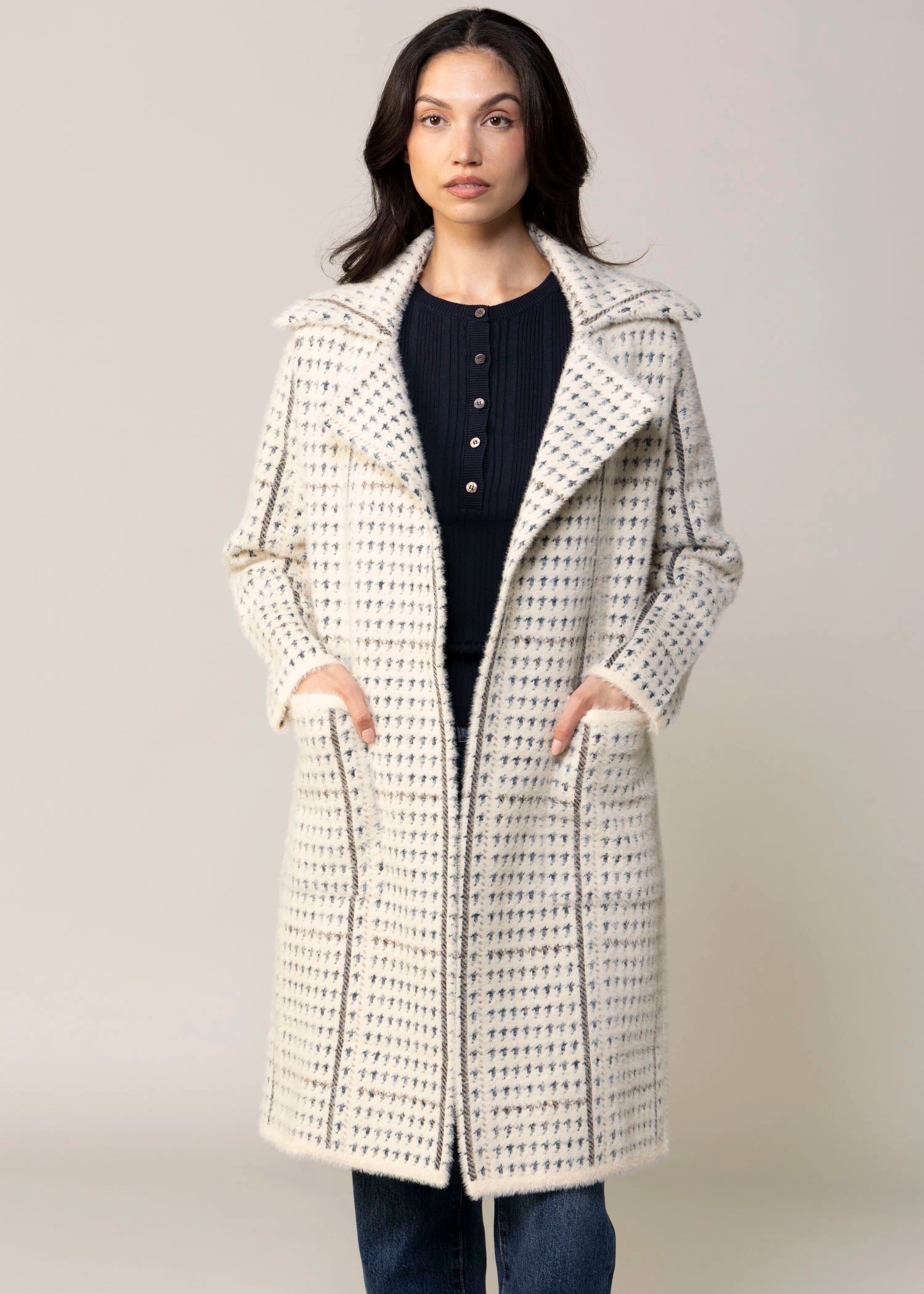 swatch_Cream Multi sage the label marceau coat