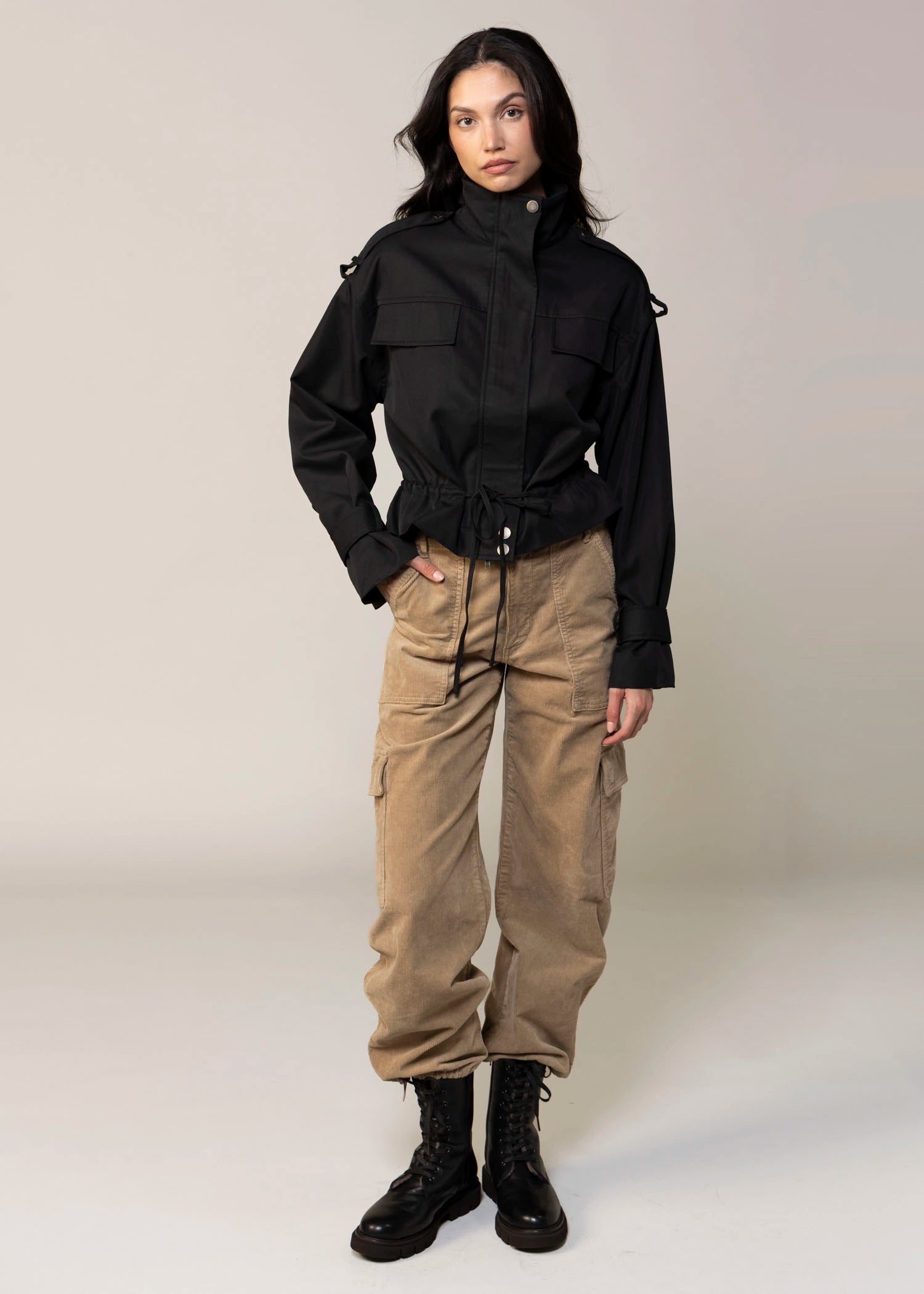 swatch_Black utility style jacket