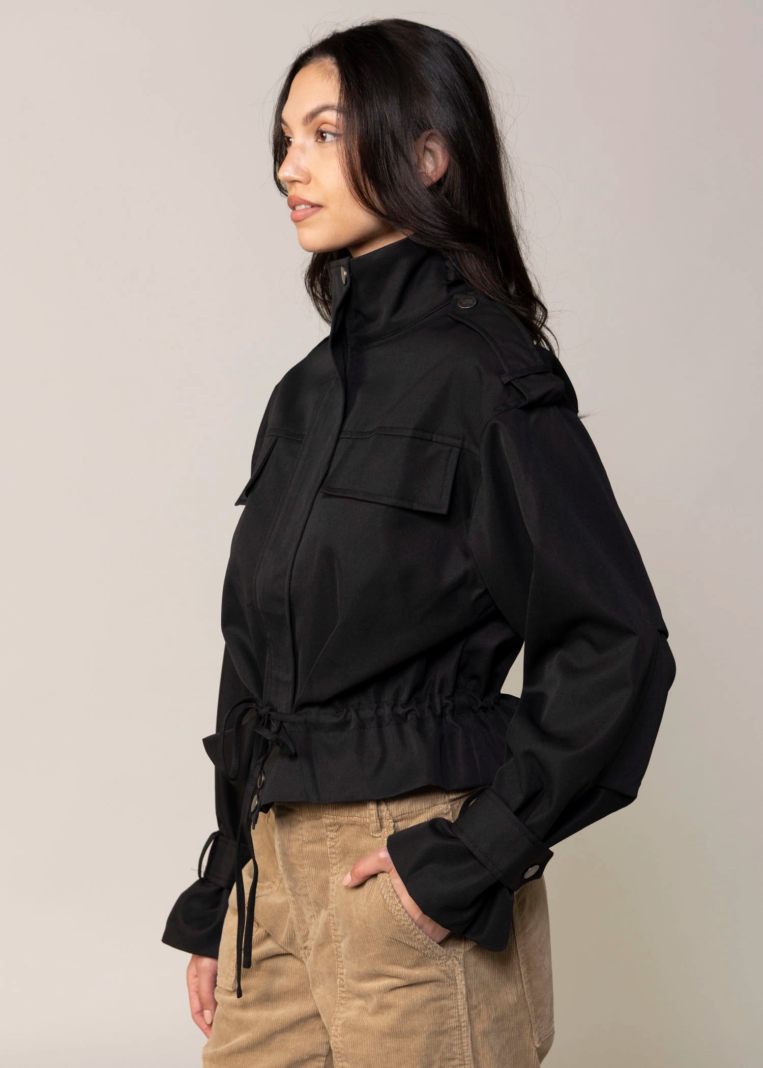 swatch_Black utility style jacket