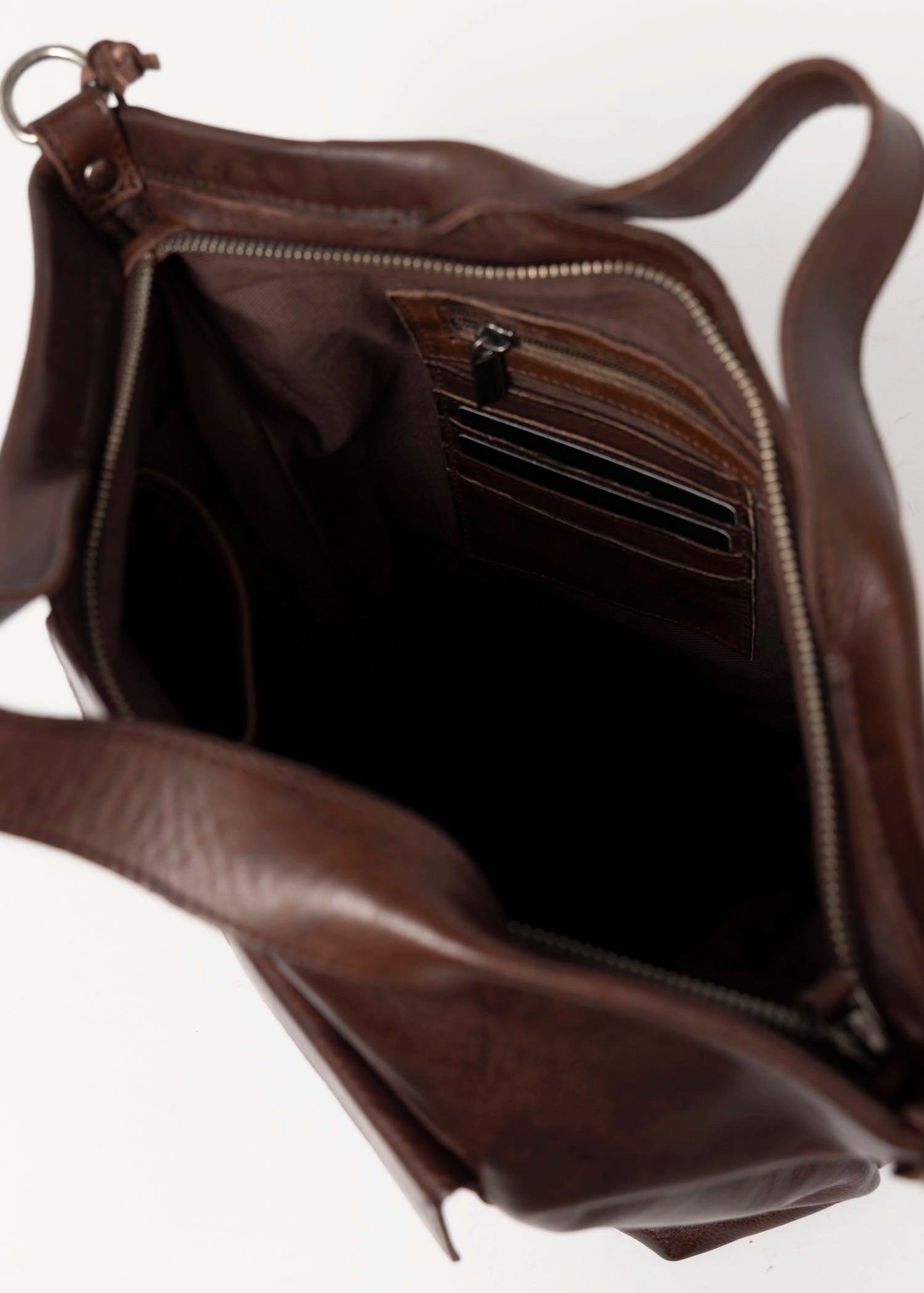 swatch_Dark Brown latico bianca leather crossbody bag