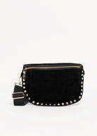 swatch_Black gizelle studded suede crossbody bag