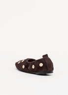 swatch_Chocolate Suede angel alarcon felicia studded flat