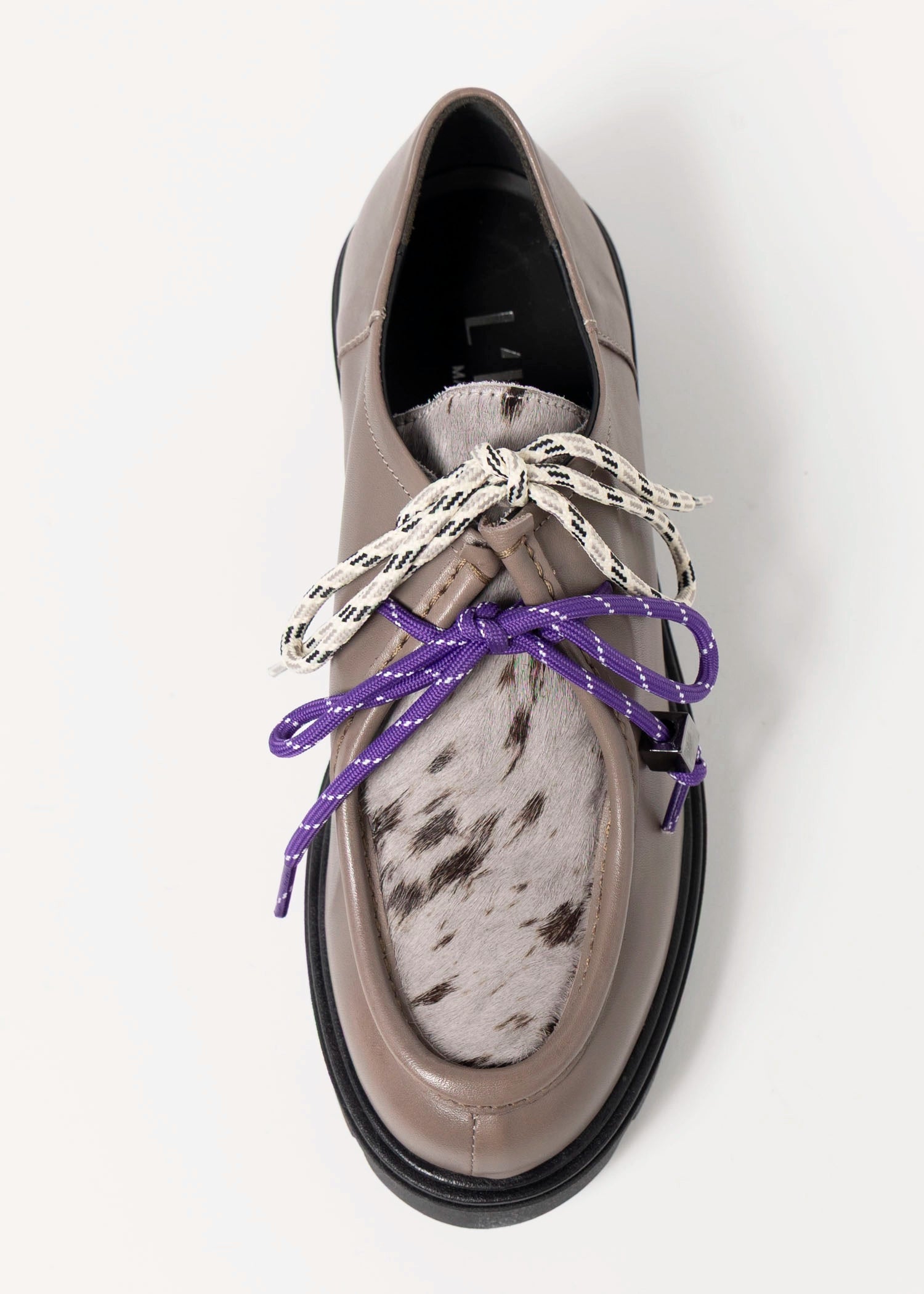swatch_Grey Leather l'idea italian leather wallabee loafer