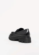 swatch_Black Leather l'idea italian leather lug sole loafer