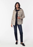 swatch_Ivory/Brown knit jacket apparel