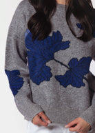 swatch_Grey/Sapphire knit sweater apparel