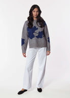 swatch_Grey/Sapphire knit sweater apparel