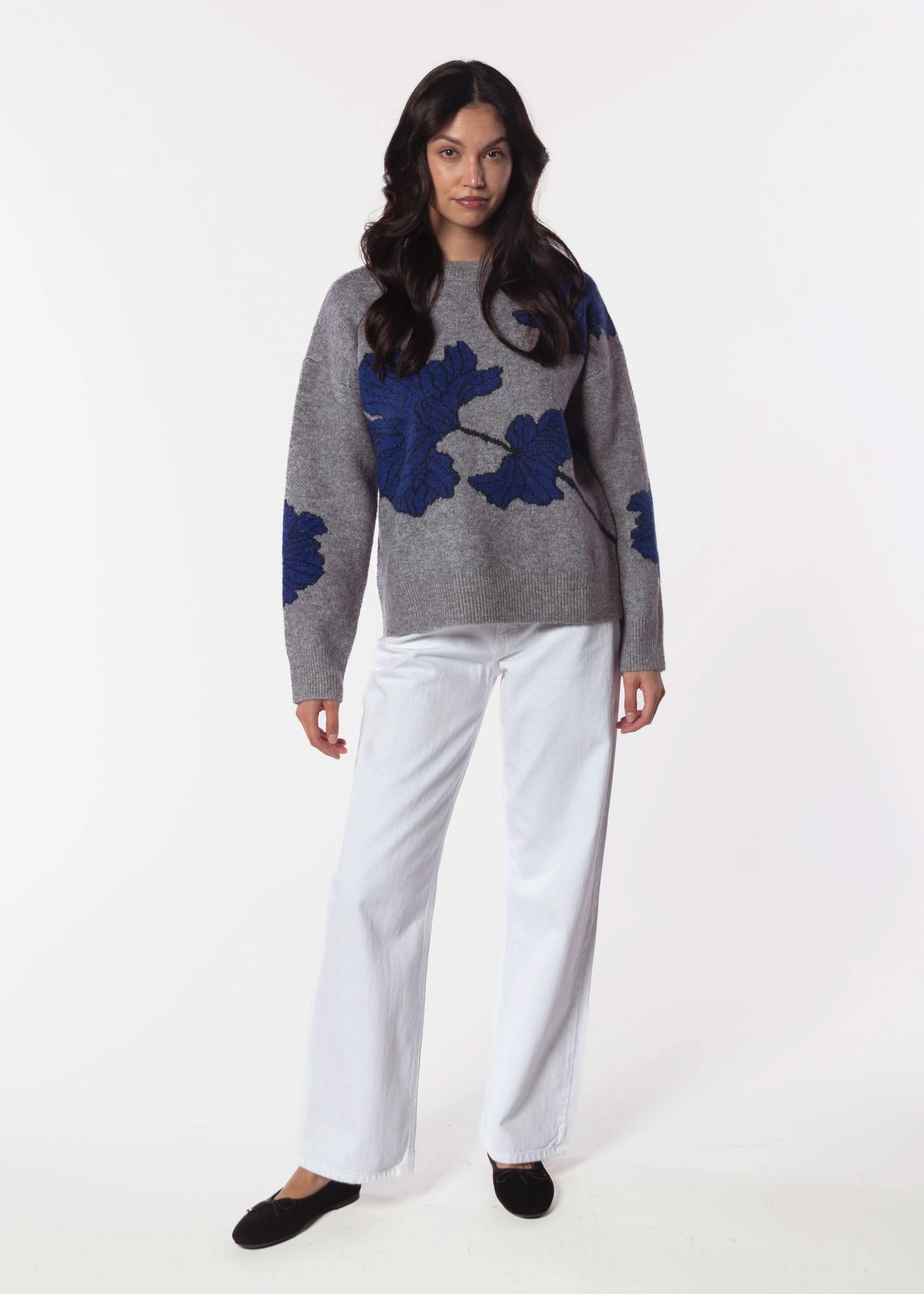 swatch_Grey/Sapphire knit sweater apparel