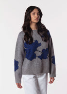 swatch_Grey/Sapphire knit sweater apparel