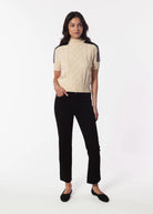 swatch_Ivory/Black cable knit sweater
