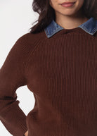 swatch_Brown knit pullover sweaters