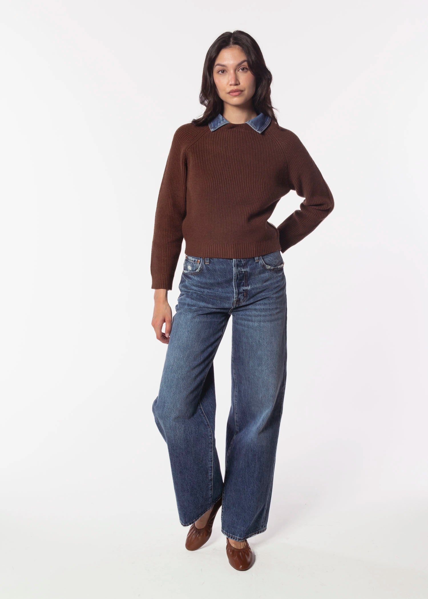 swatch_Denim wide leg jeans apparel