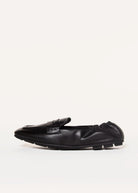 swatch_Black Leather driving moccasin loafers shoes