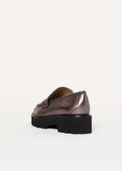 swatch_Pewter Leather lug sole loafer shoes