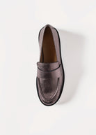 swatch_Pewter Leather lug sole loafer shoes