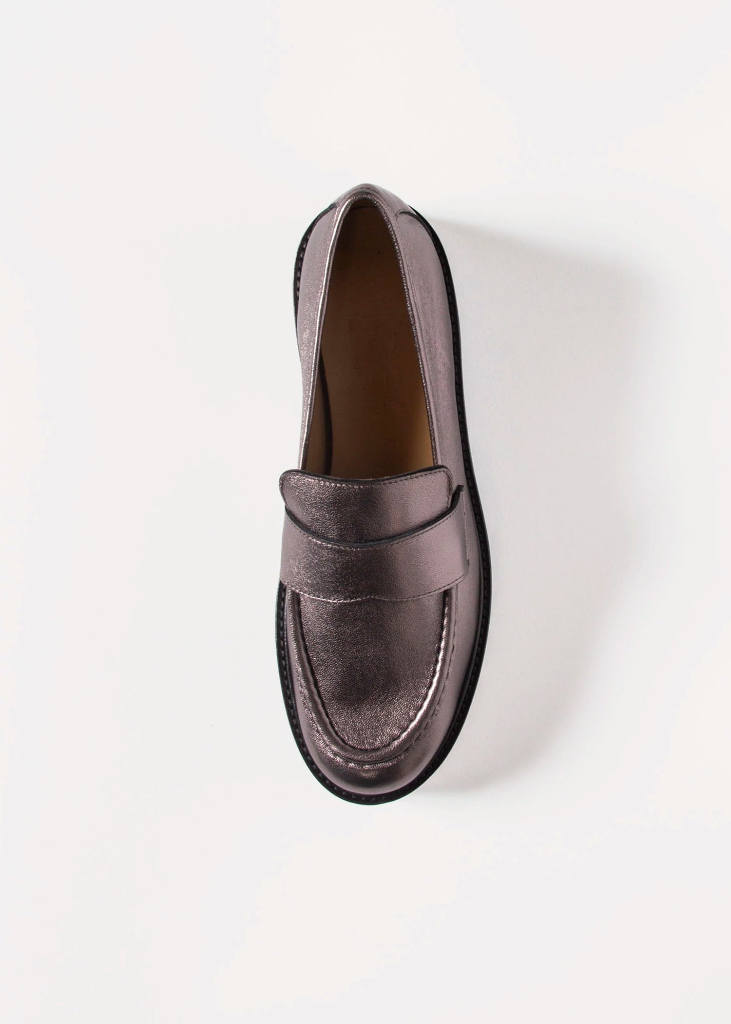 swatch_Pewter Leather lug sole loafer shoes
