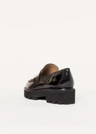 swatch_Black Patent lug sole loafer shoes