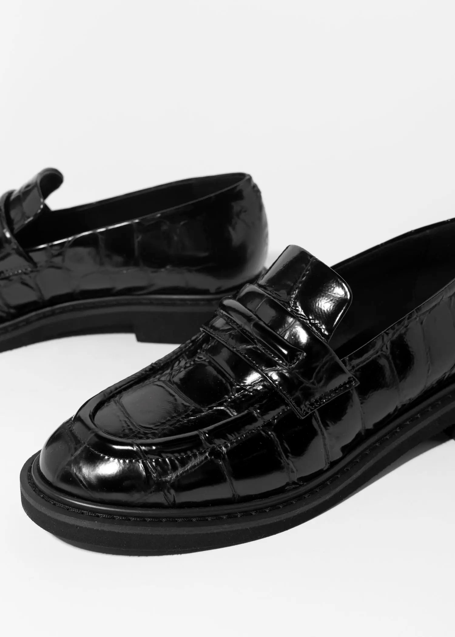 swatch_black leather loafer loafers and oxfords