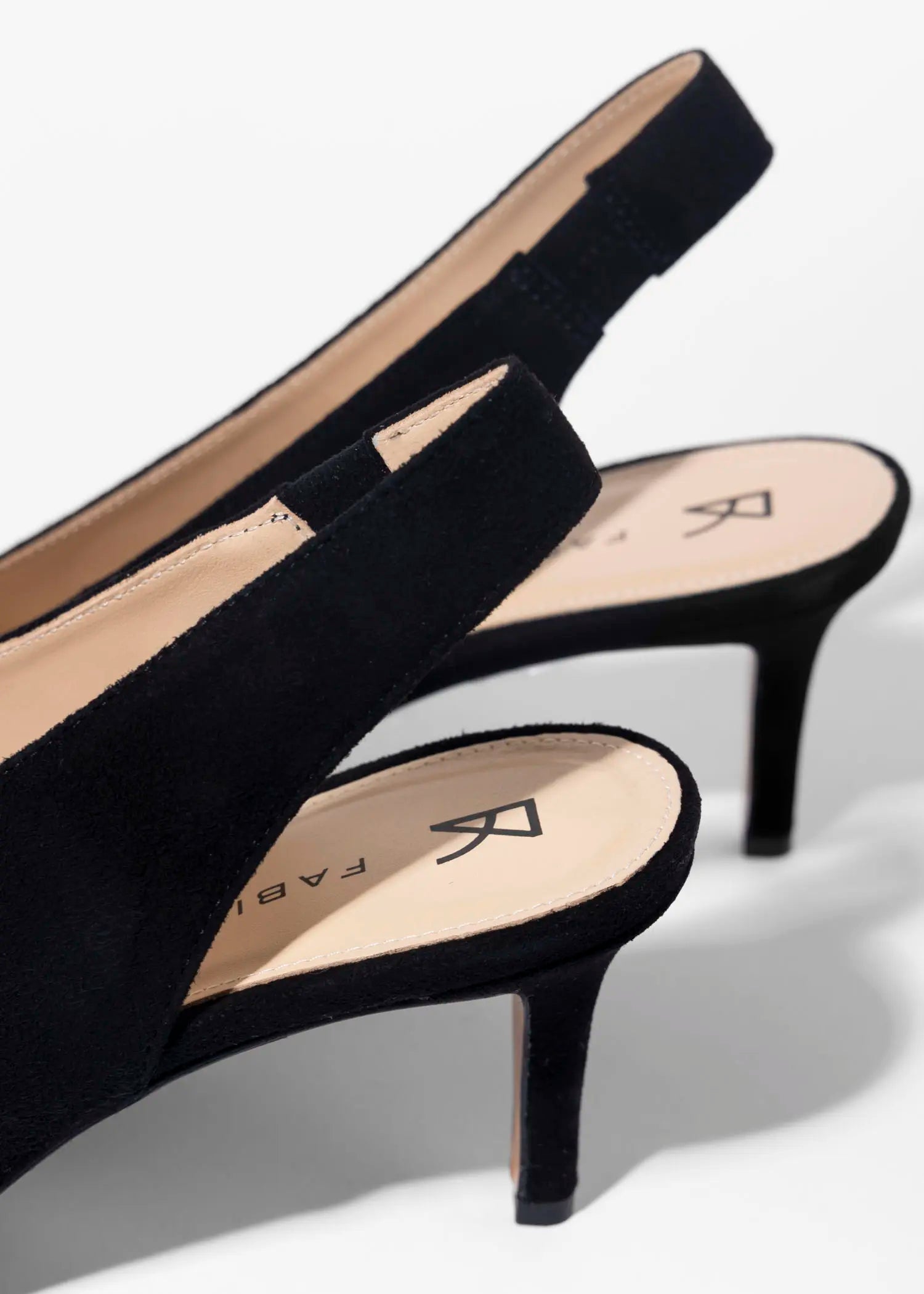 swatch_black suede lupin slingback pump heels
